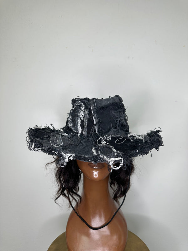 Black Denim Cowboy Hat
