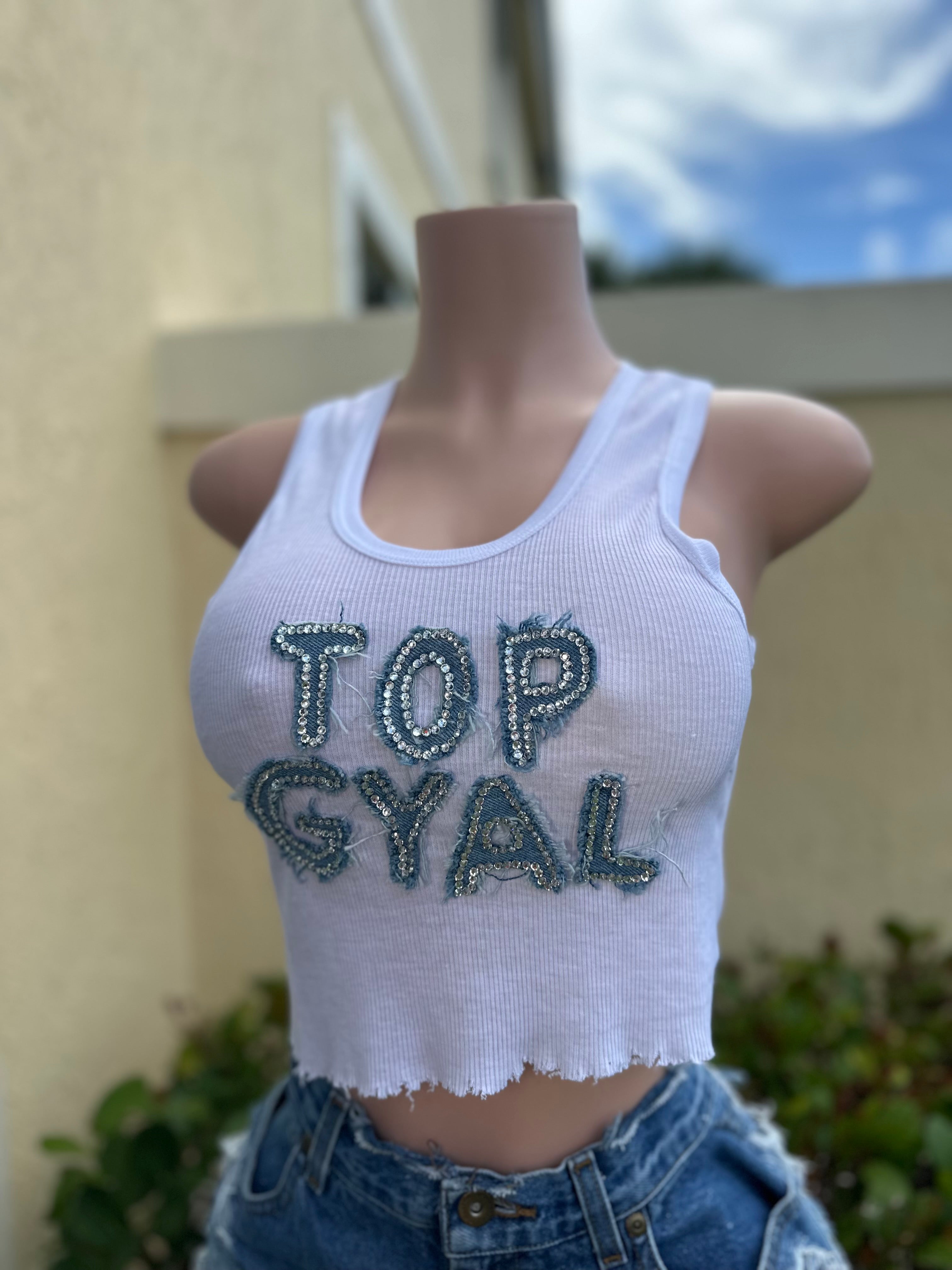 Top Gyal Rhinestone Tank
