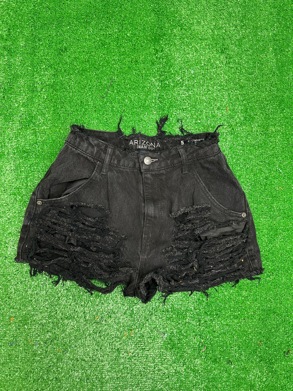 Black Ripped Shorts #44