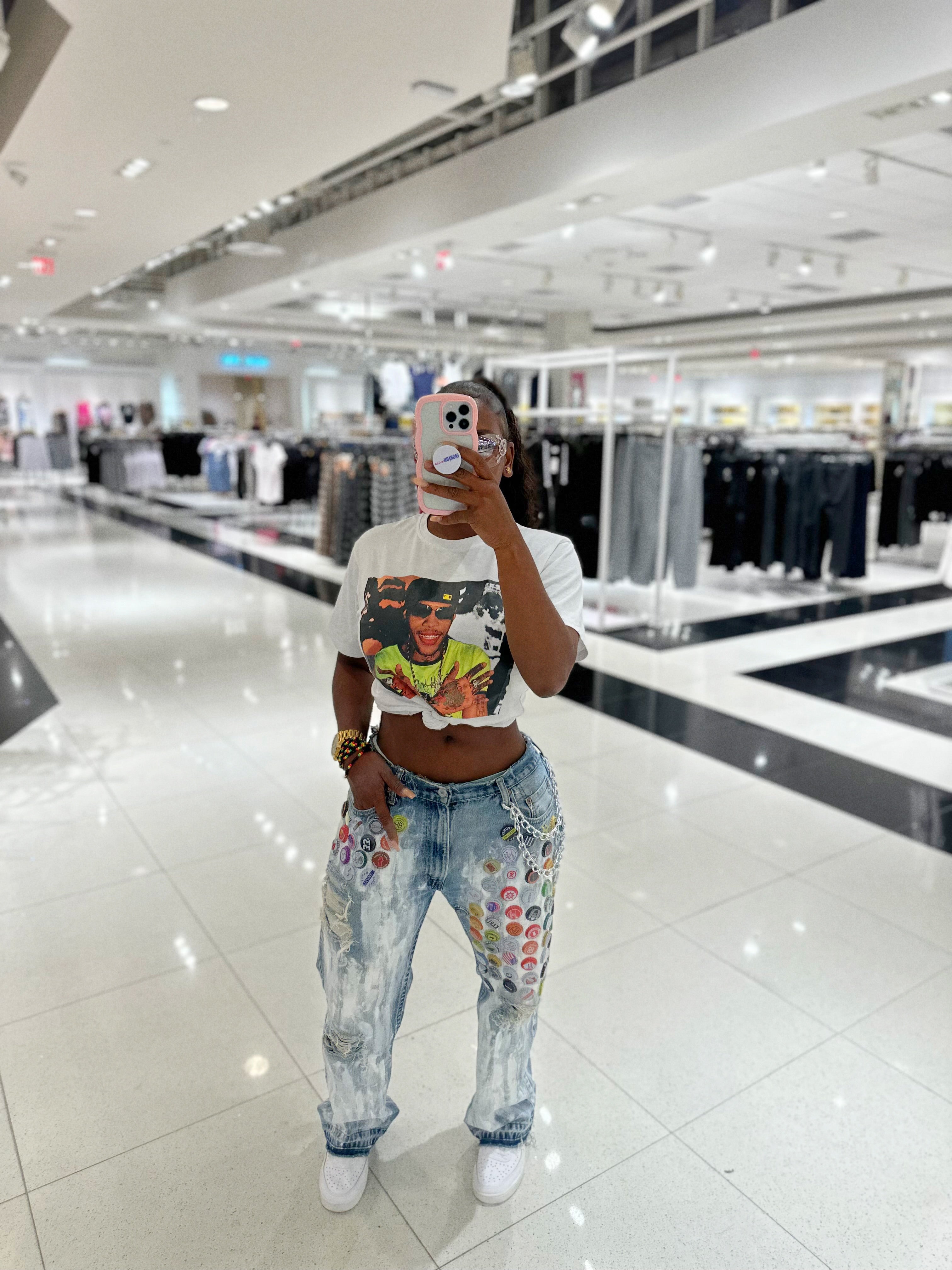 White Stopper Jeans