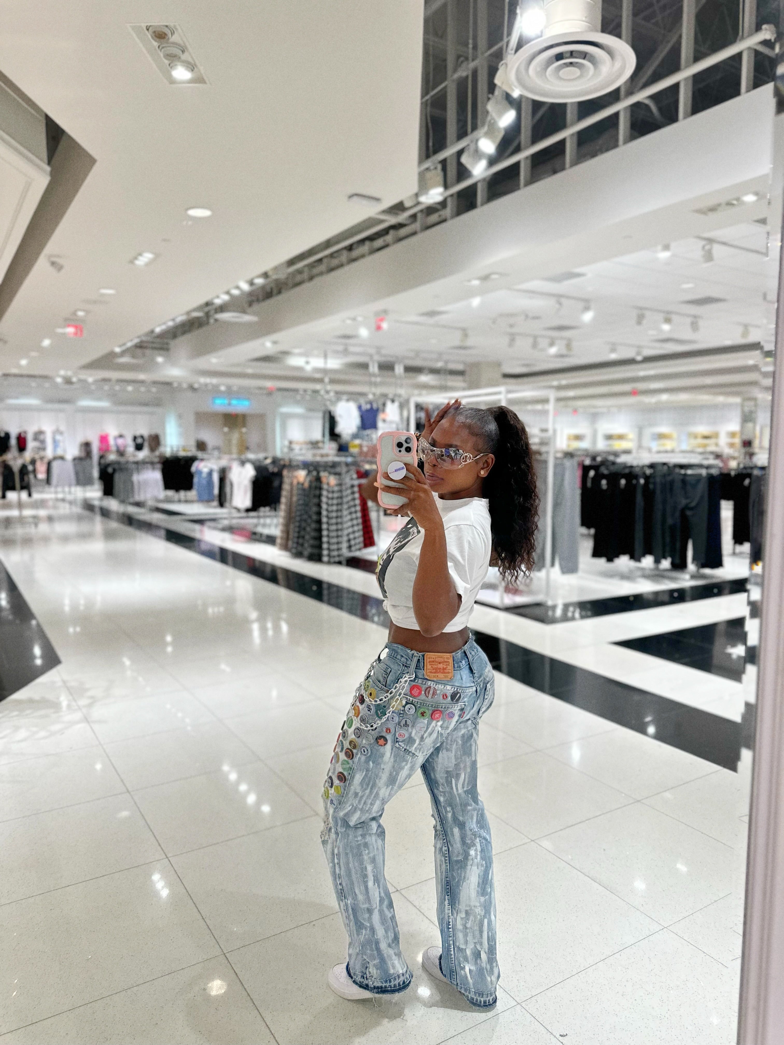 White Stopper Jeans