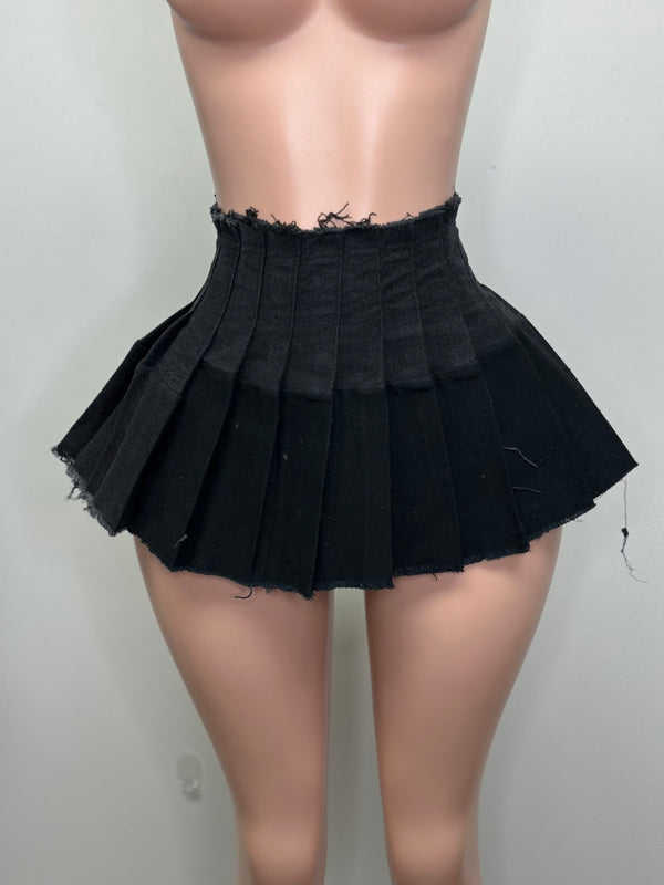 Denim Pleated Skirt #192