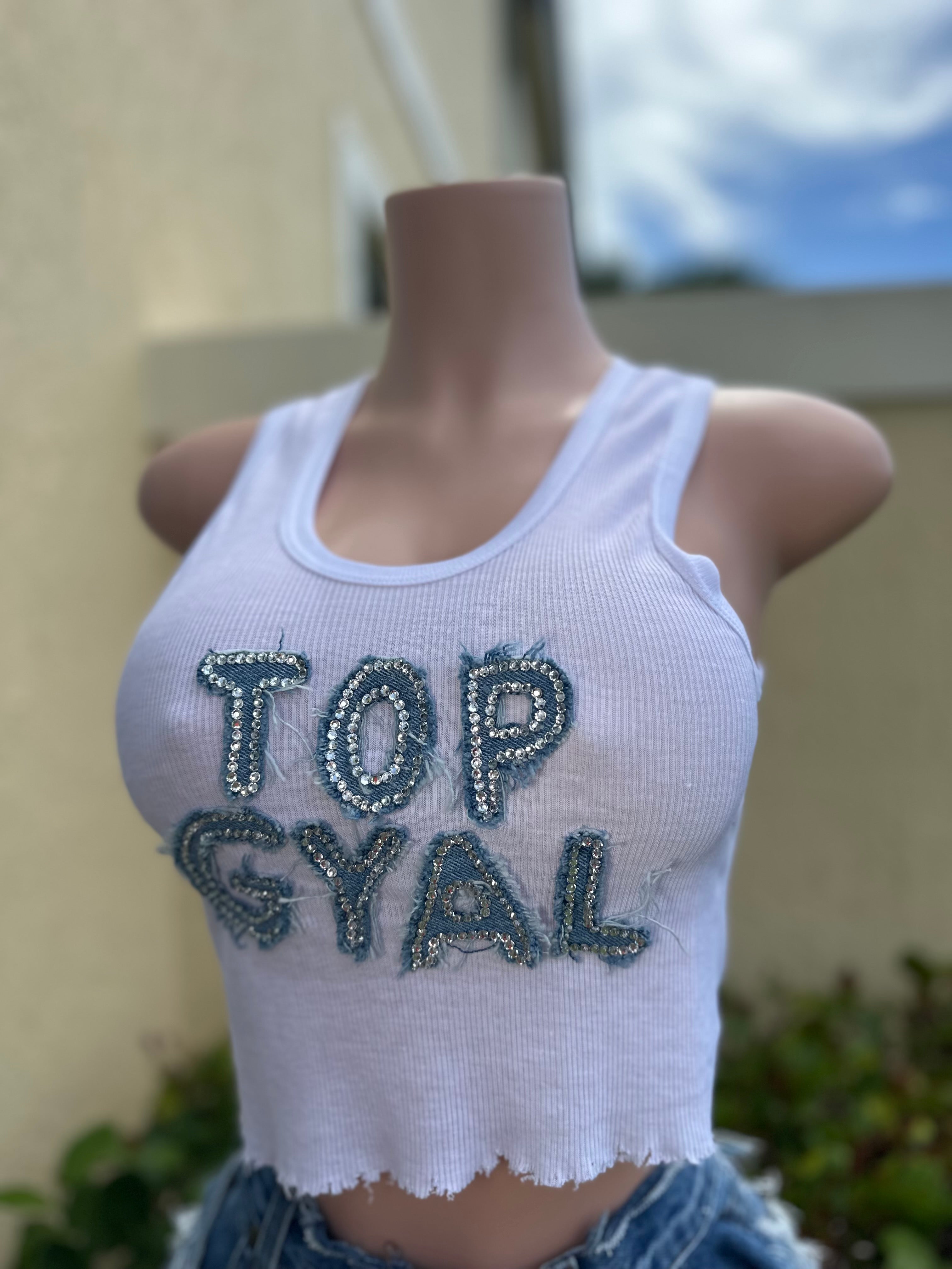 Top Gyal Rhinestone Tank