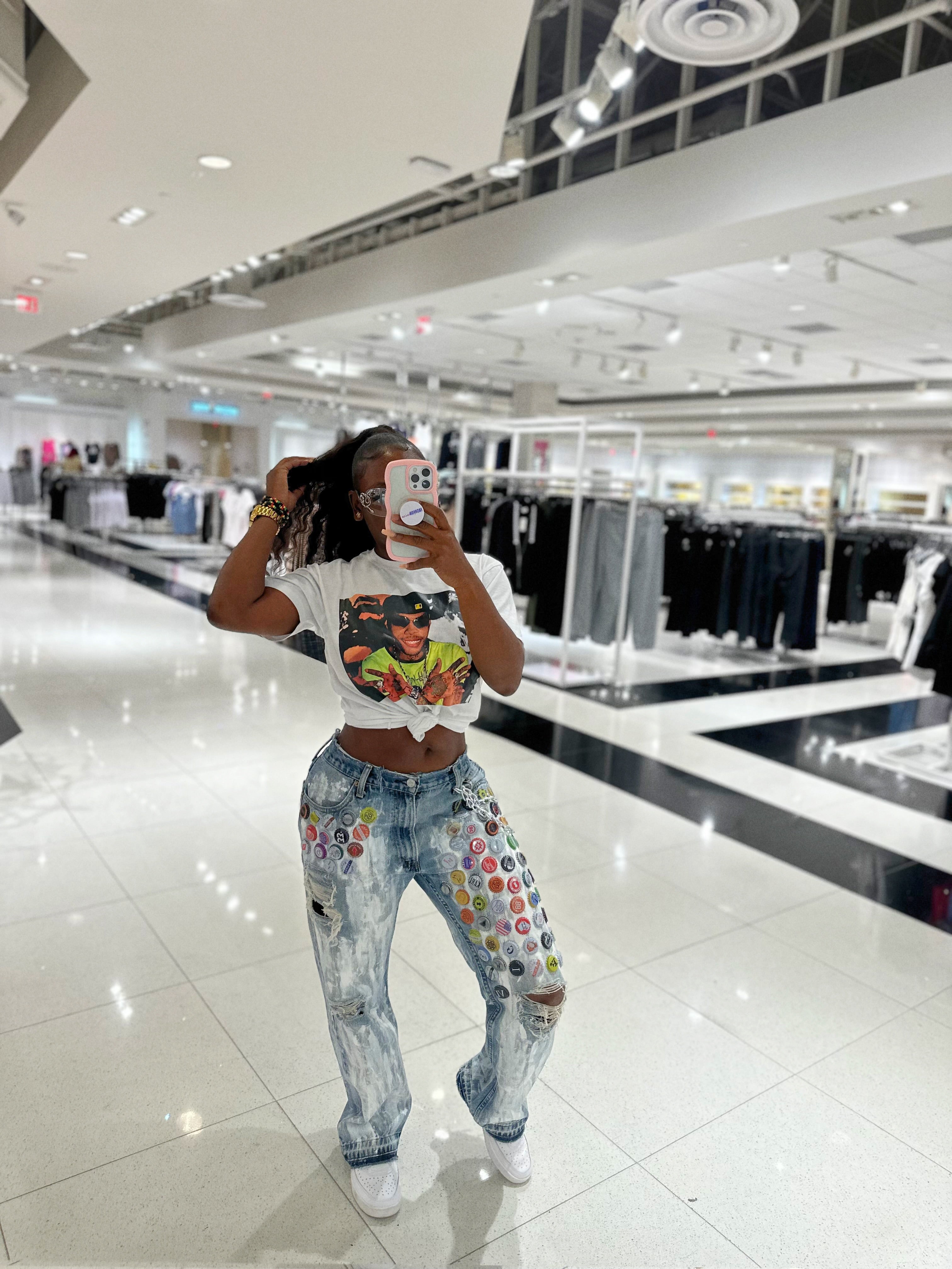 White Stopper Jeans