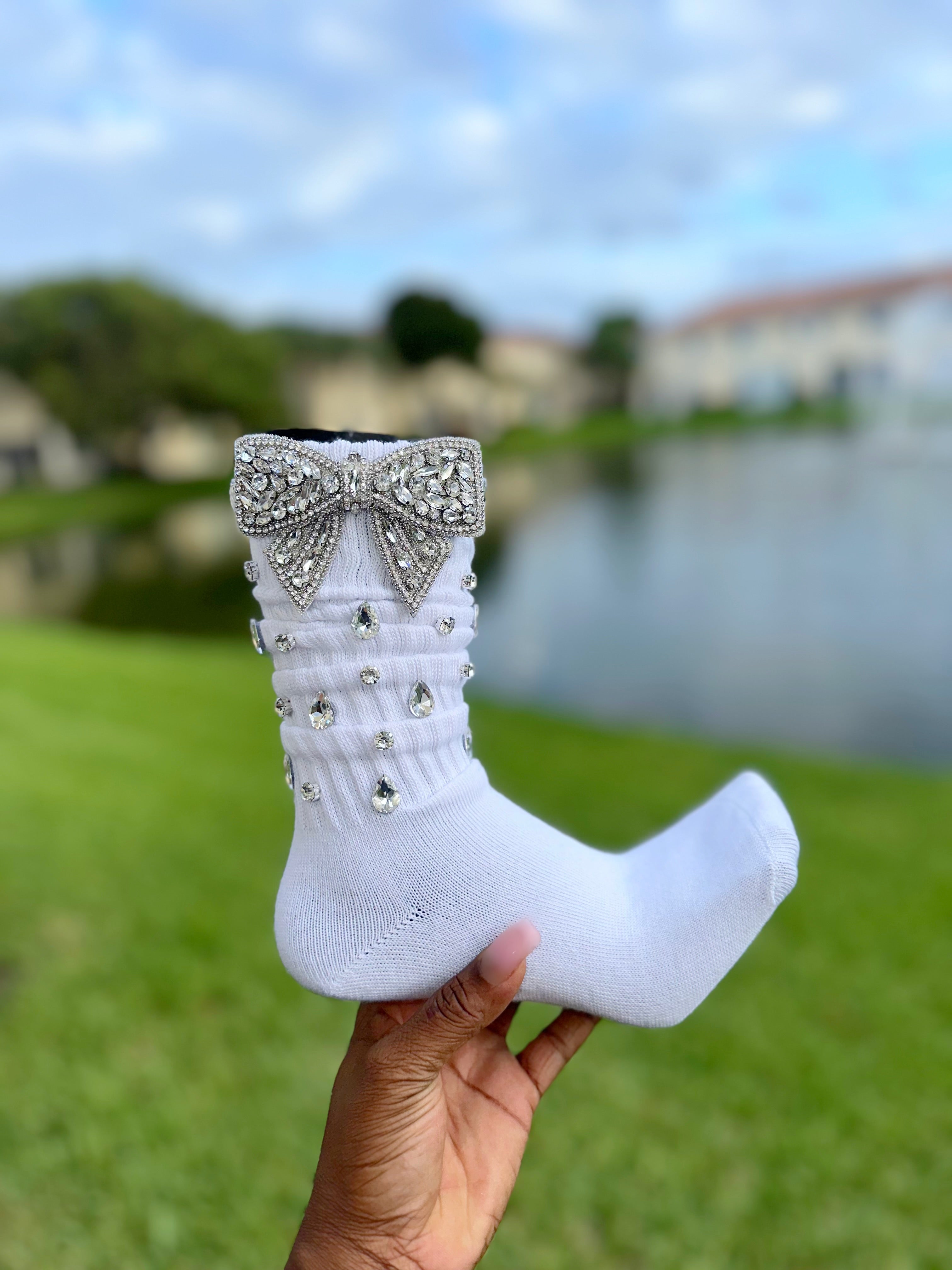 Diamond Bow Socks