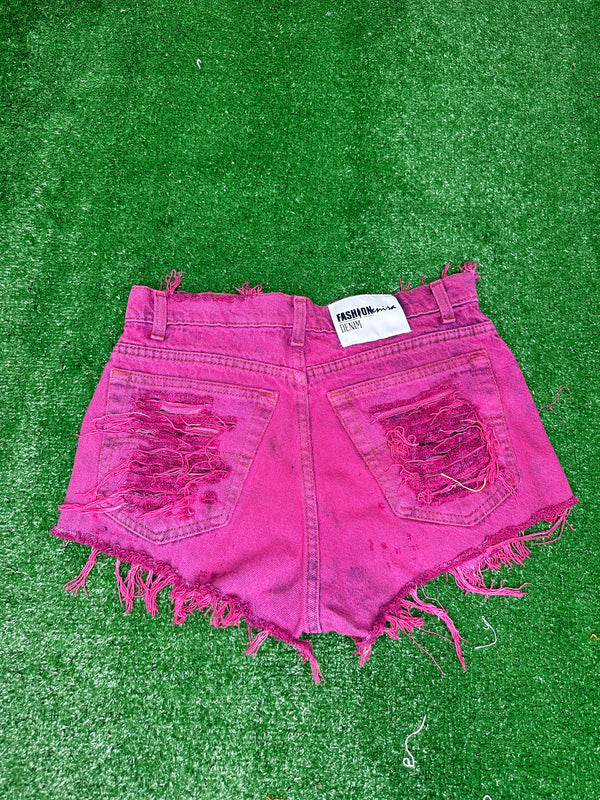 Pink Ripped Shorts #39
