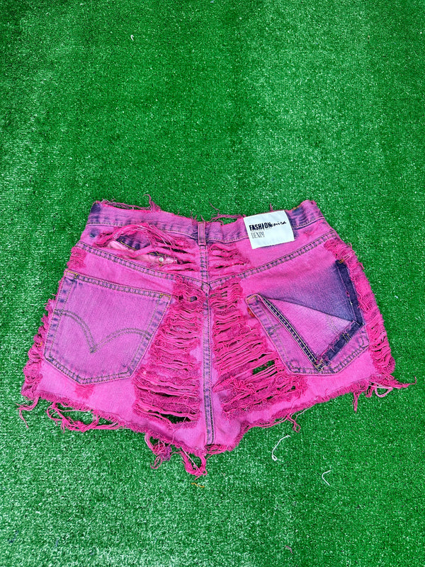 Pink Ripped Shorts #40