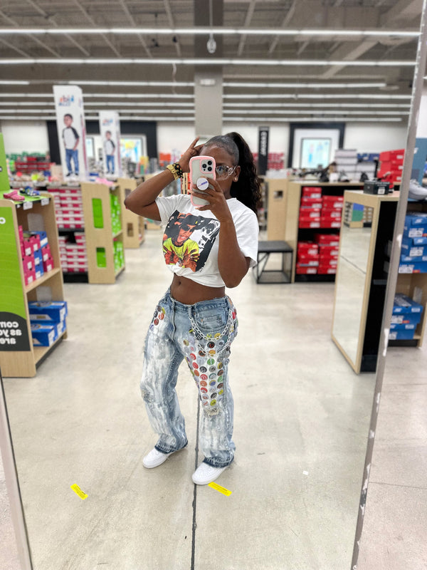 White Stopper Jeans