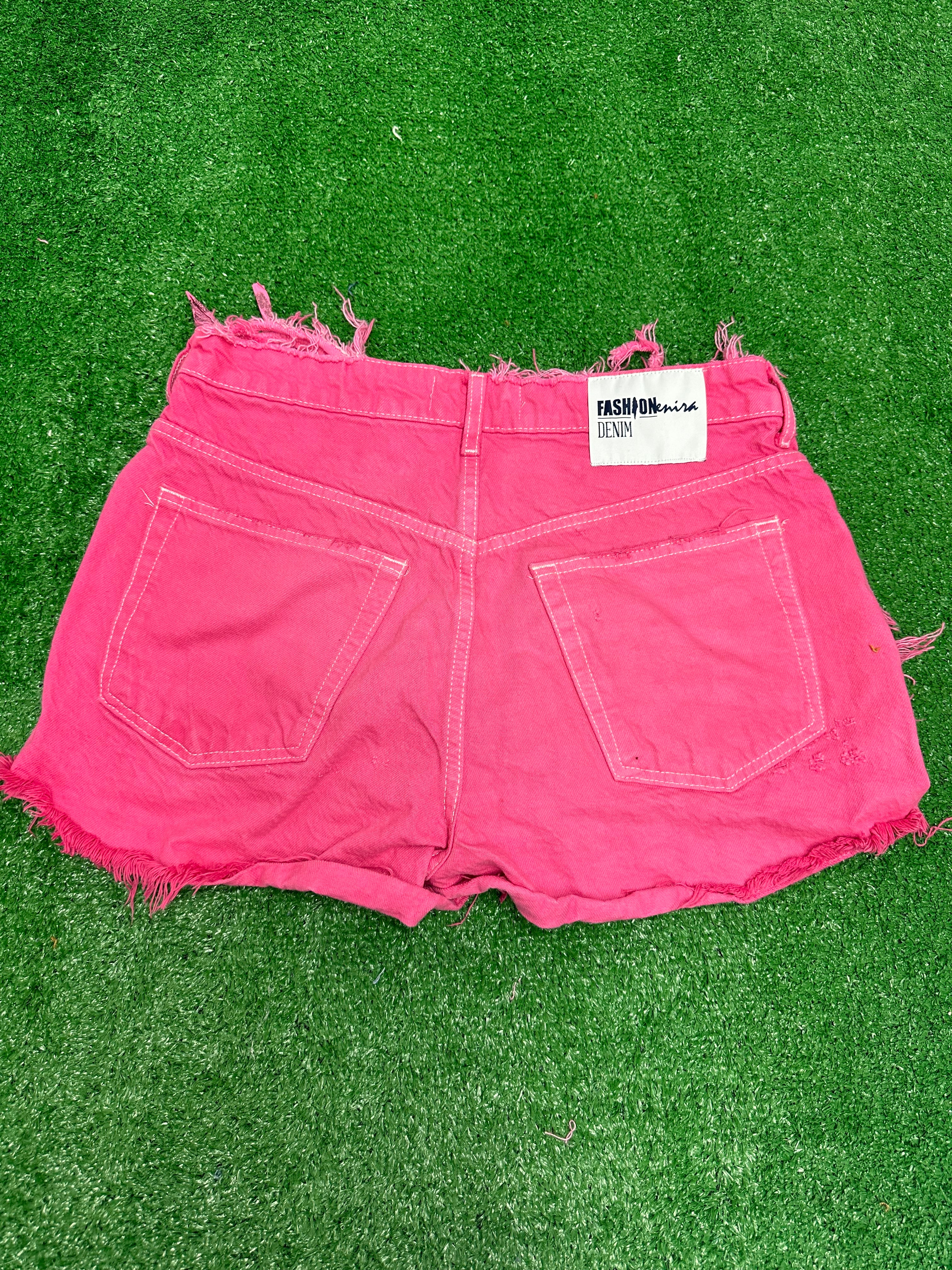 Pink Ripped Shorts #47