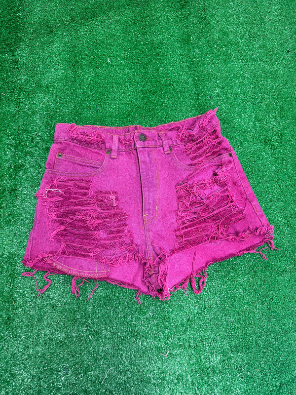 Pink Ripped Shorts #48
